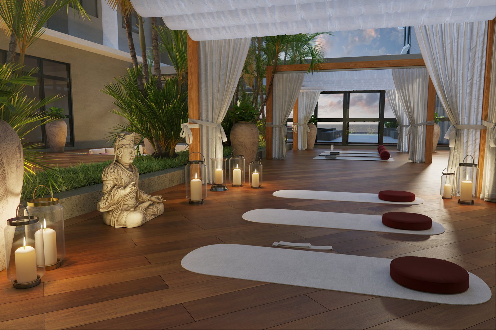 Espaço de yoga e meditação